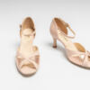 Chaussures Saphir Cuir Nude et Doré Merlet