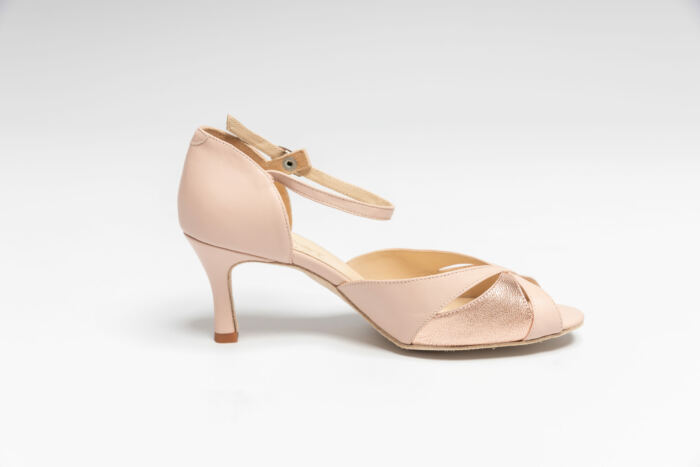 Chaussures Saphir Cuir Nude et Doré Merlet – Image 2