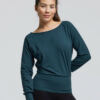 T-Shirt Yoga et Pilates Atman Dark Green Temps Danse – Image 2
