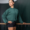 Sweat à Capuche D93104 Vert Deha Italy