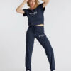 T-Shirt Court Bleu Encre Agile Danse Temps Danse