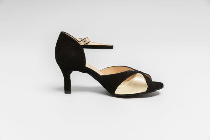 Chaussures de Danse Saphir Or Cuir Metal Merlet – Image 2