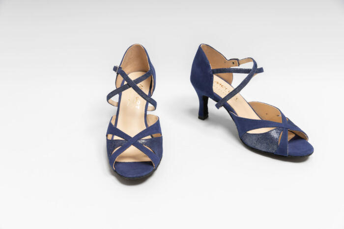 Chaussures Bleu Nuit Velours Sabia Merlet