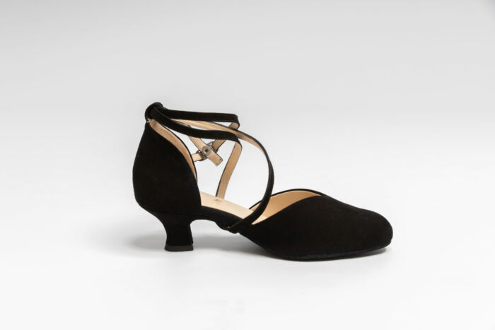 Chaussures de Danse de Salon Noir Velours Babette Merlet – Image 2