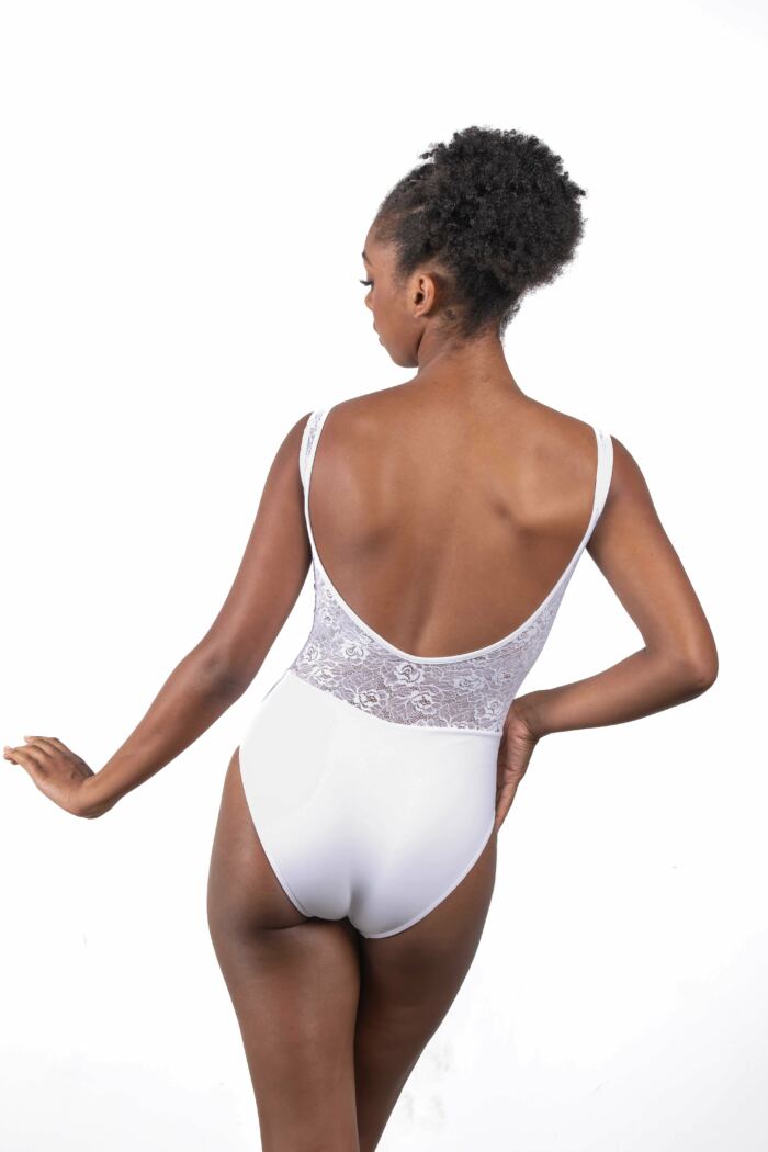 Justaucorps Inaya Blanc Ballet Rosa – Image 4