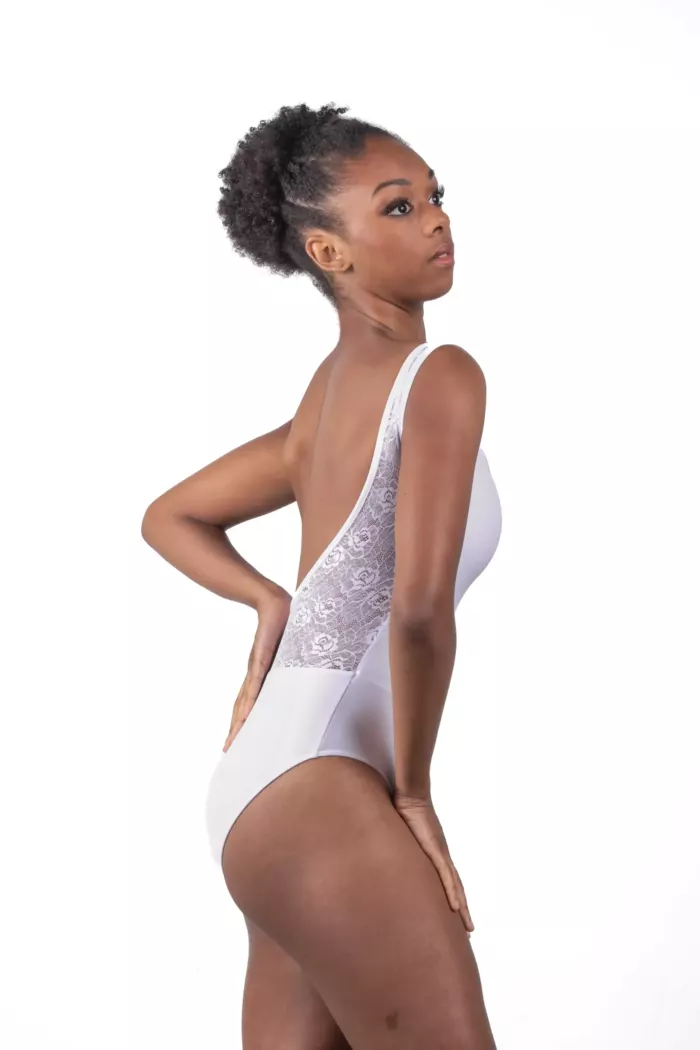 Justaucorps Inaya Blanc Ballet Rosa – Image 5