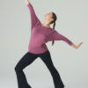 T-Shirt en Bambou Bardane Mauve Temps Danse – Image 2