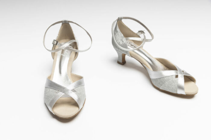 Chaussures de Danse 4/09 Lurex Argento Talon 5 cm Lidmag