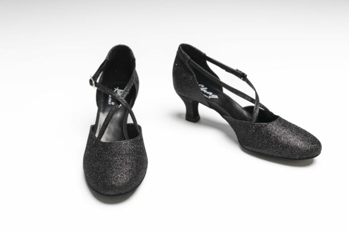 Chaussures de Danse 4/57 Glitter Nero Talon 5 cm Lidmag