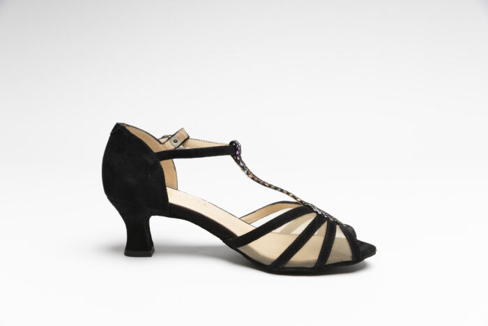 Chaussures Karmina Cuir Taipan Noir Velours Merlet – Image 2