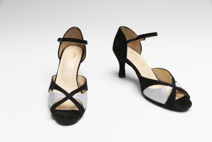 Chaussures de Danse Saphir Argent Pailleté Merlet