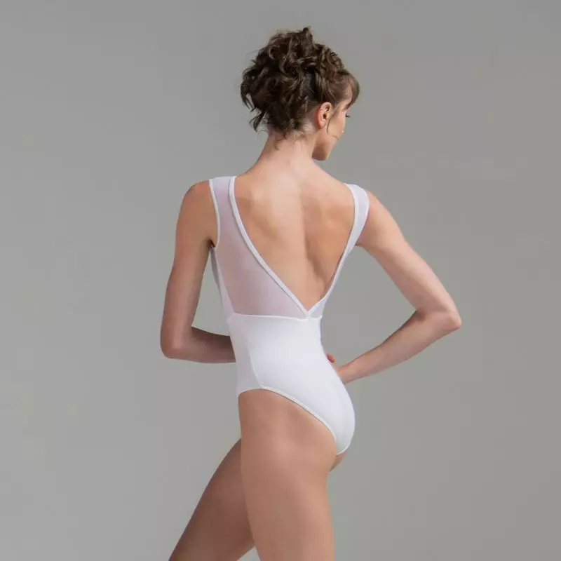 Justaucorps Caprice Blanc Ballet Rosa – Image 2