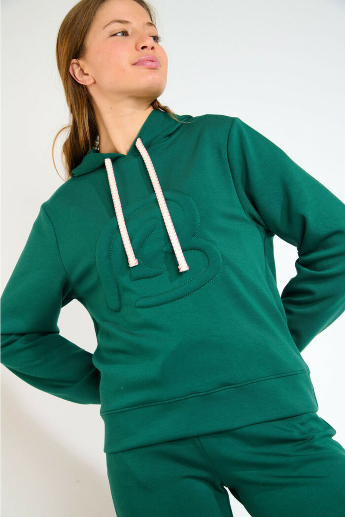 Sweatshirt Vert Andy Bayjoy Banana Moon