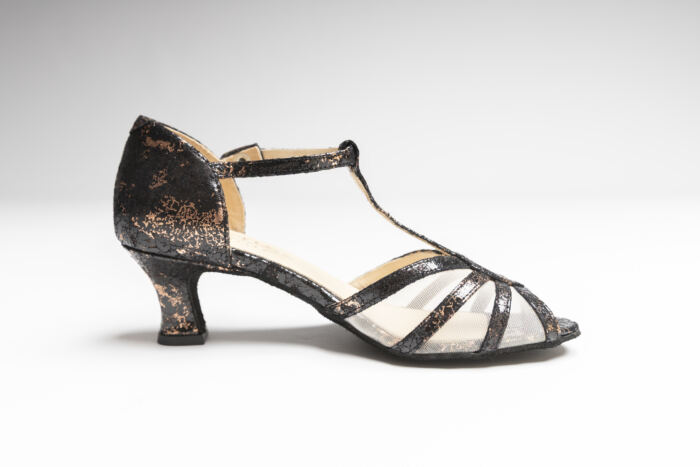 Chaussures Karmina Cuir Rose Doré Broken Merlet – Image 2