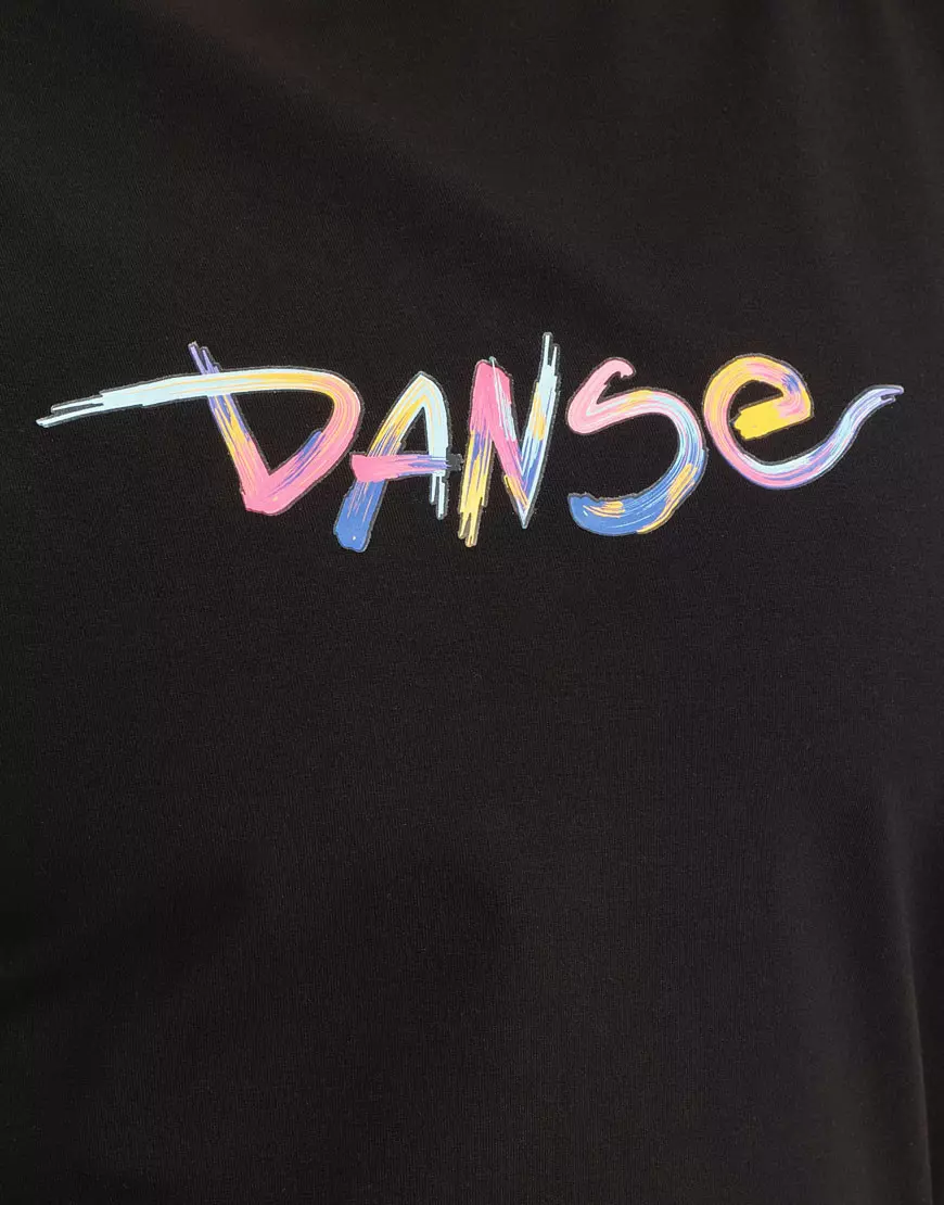 T-Shirt Enfants Agile Jr Rainbow Noir Temps Danse – Image 3
