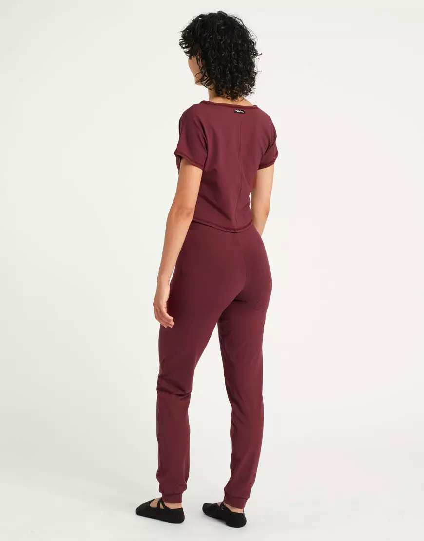 Pantalon d’Entraînement Unisexe Affetto Bordeaux Temps Danse – Image 3