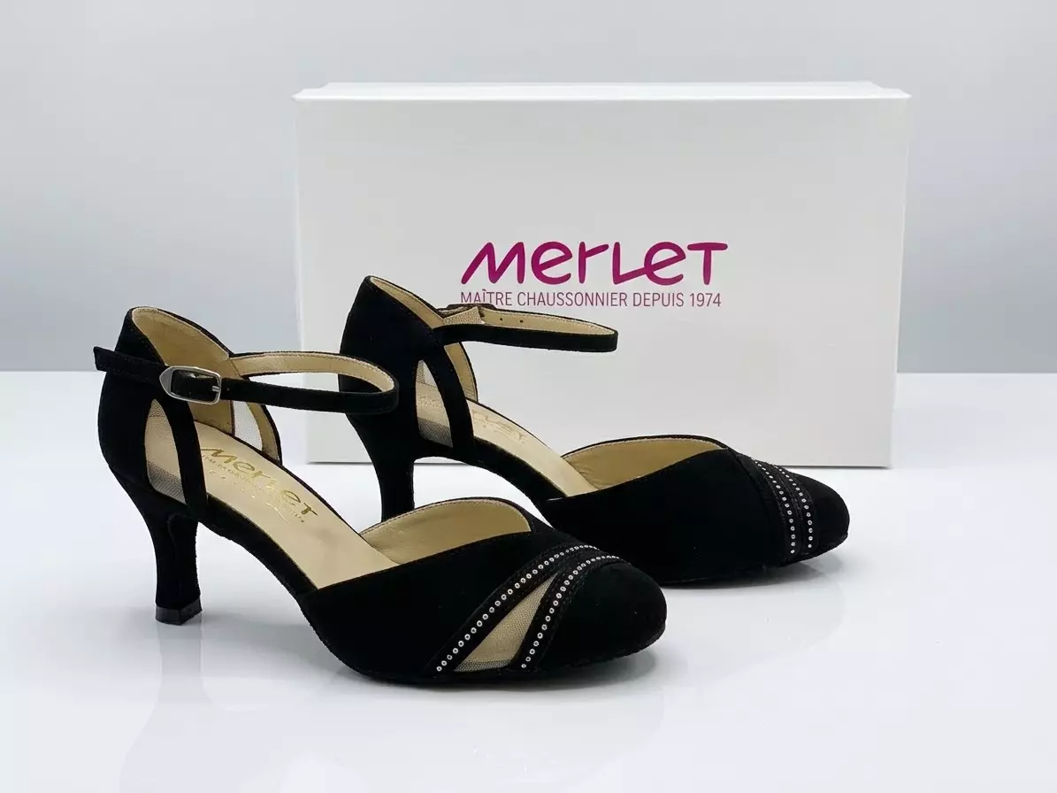 Chaussures de Danse de Salon en Strass Namie Merlet